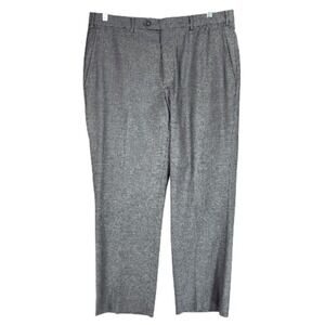 Santorelli Pants Men 38 x29" Luxury Serge Romeo Grey 100% Virgin Wool Made Italy
